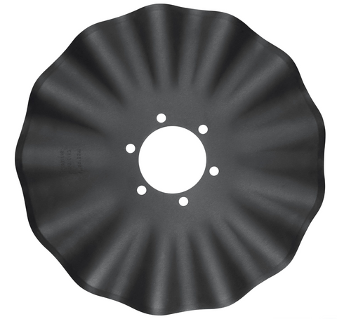 Wearparts Bazooka Farmstar 22″ x 7mm, 13 wave Coulter Blade, 6 on 6″, 4-5/8″ Pilot, 9/16″ Pilot